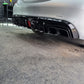 Brabus Style Gloss Black Rear Diffuser & Exhaust Tips for Mercedes Benz W205 C Class & C63 Saloon 15-21 - Carbon Factory