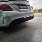 Brabus Style Gloss Black Rear Diffuser & Exhaust Tips for Mercedes Benz W205 C Class & C63 Saloon 15-21 - Carbon Factory