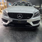 J Style Gloss Black Front Splitter for Mercedes Benz W205 C Class 15-18 - Carbon Factory