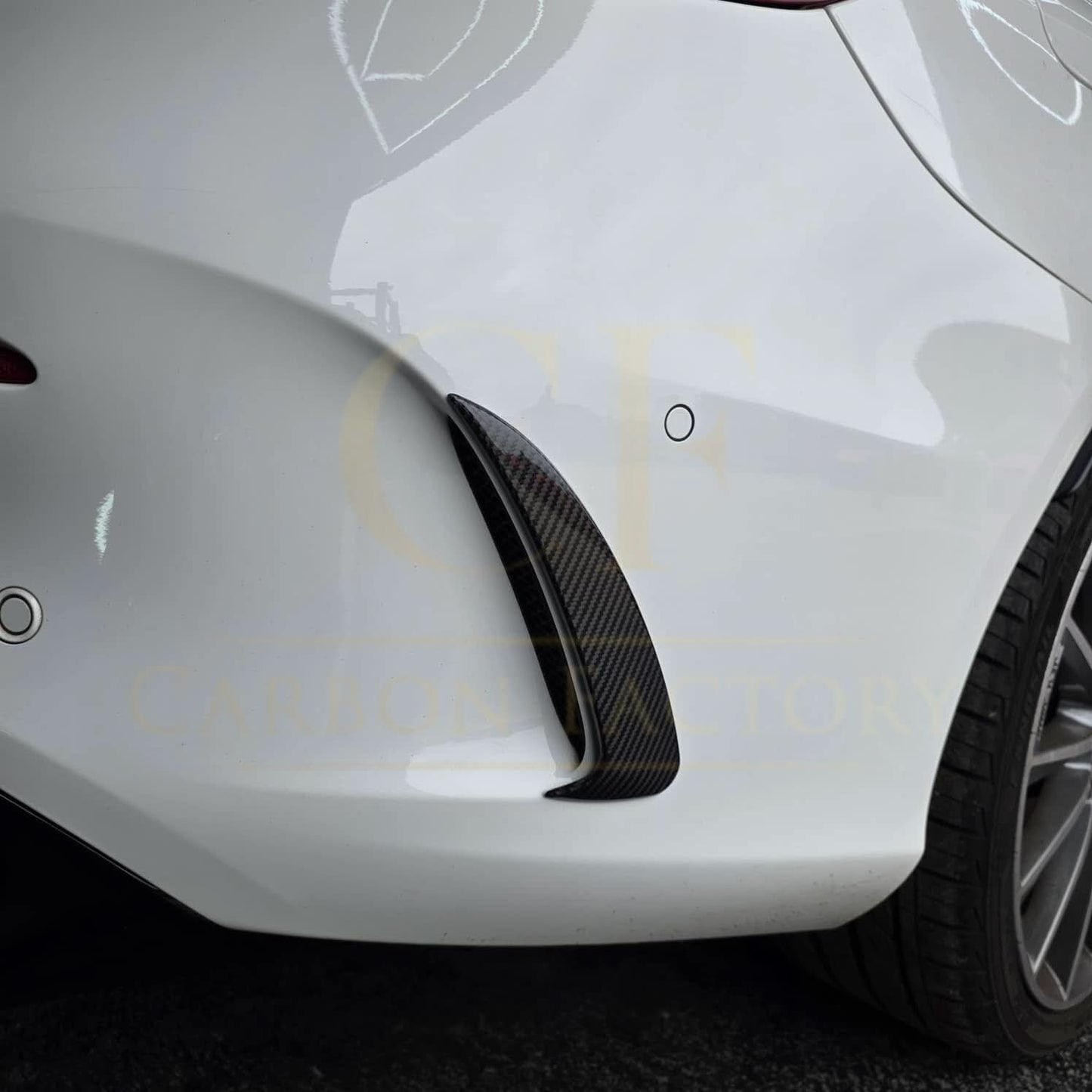 Carbon Fibre Rear Bumper Trims for Mercedes W205 C43 2 Door Coupe 15-18 - Carbon Factory