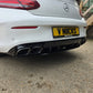 AMG Style Gloss Black Rear Diffuser & Exhaust Tips for Mercedes Benz W205 C Class & C63 Coupe 15-21 - Carbon Factory