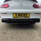 AMG Style Gloss Black Rear Diffuser & Exhaust Tips for Mercedes Benz W205 C Class & C63 Coupe 15-21 - Carbon Factory