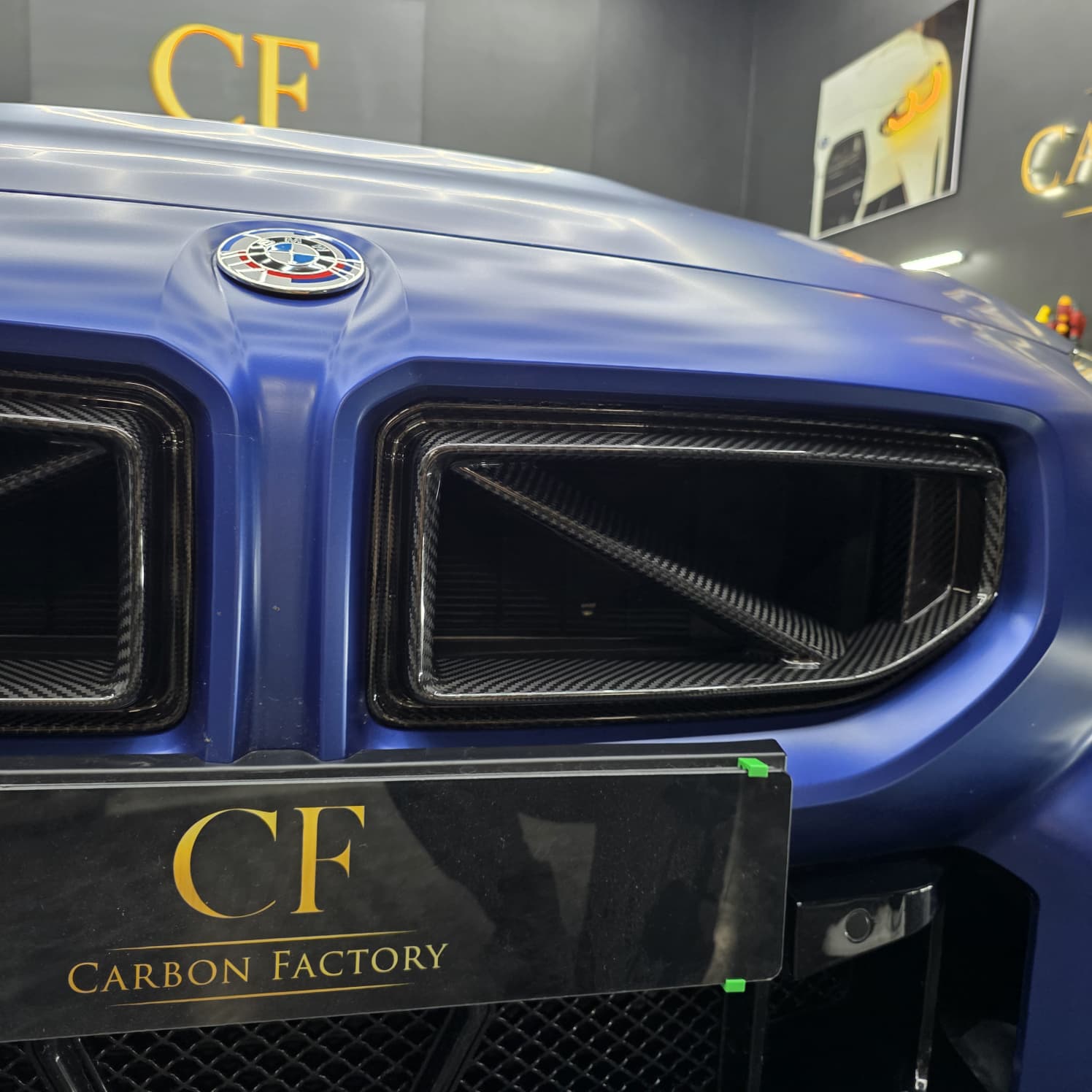 SQ Style Pre-Preg Carbon Fibre Front Grille for BMW G87 M2 23-Present - Carbon Factory