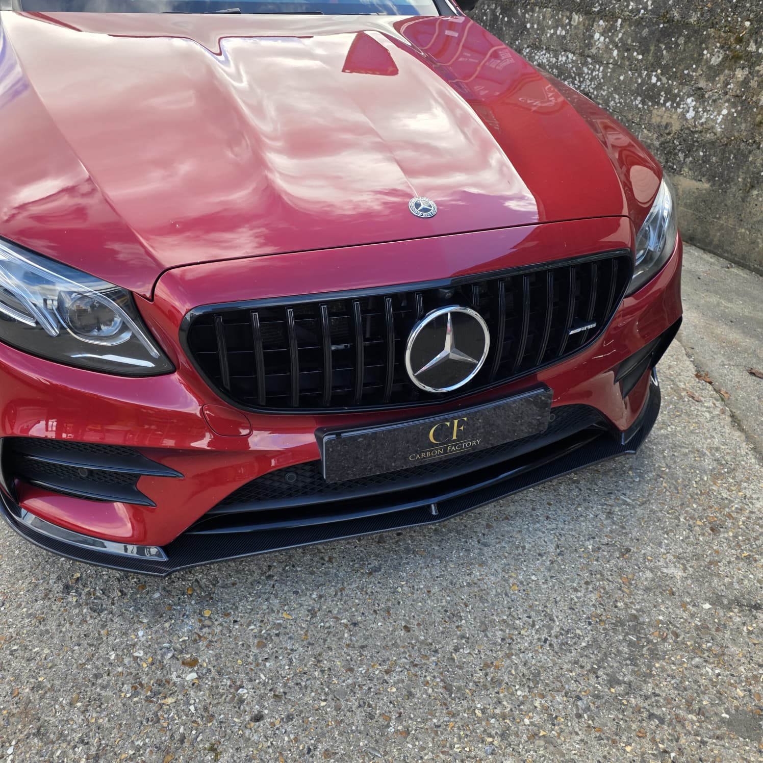 CF Style Carbon Fibre Front Splitter for Mercedes W213 E Class Saloon 16-20 - Carbon Factory