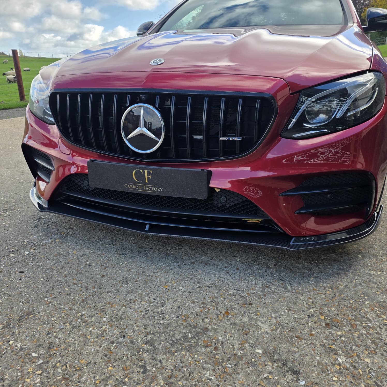 CF Style Carbon Fibre Front Splitter for Mercedes W213 E Class Saloon 16-20 - Carbon Factory