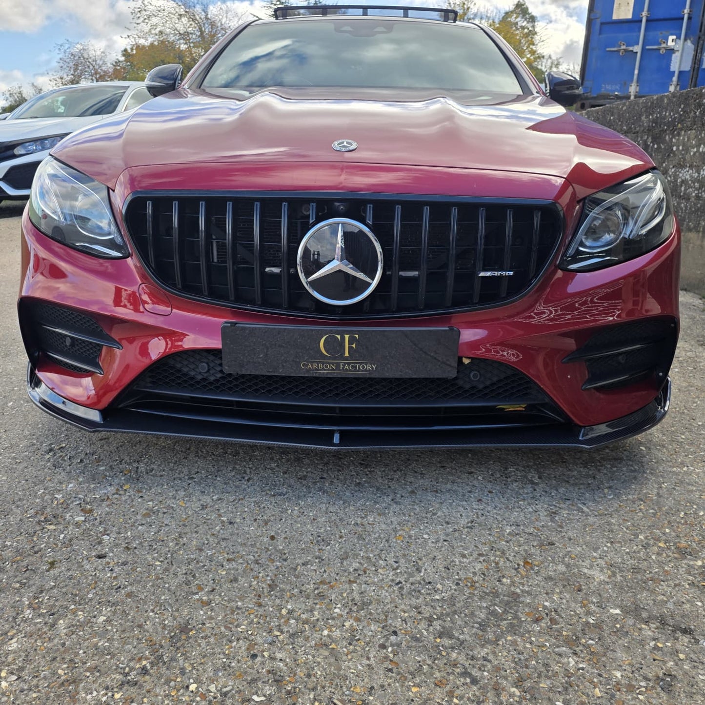 CF Style Carbon Fibre Front Splitter for Mercedes W213 E Class Saloon 16-20 - Carbon Factory