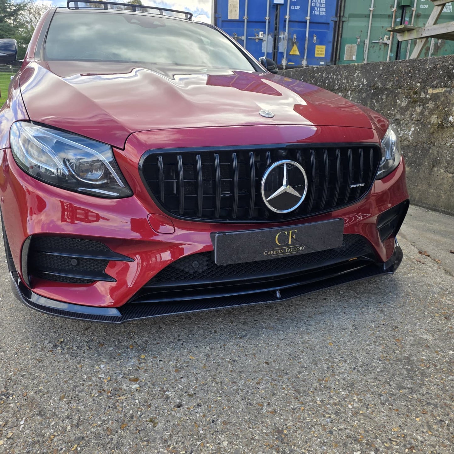 CF Style Carbon Fibre Front Splitter for Mercedes W213 E Class Saloon 16-20 - Carbon Factory