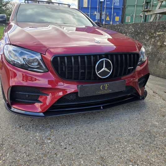 CF Style Carbon Fibre Front Splitter for Mercedes W213 E Class Saloon 16-20 - Carbon Factory