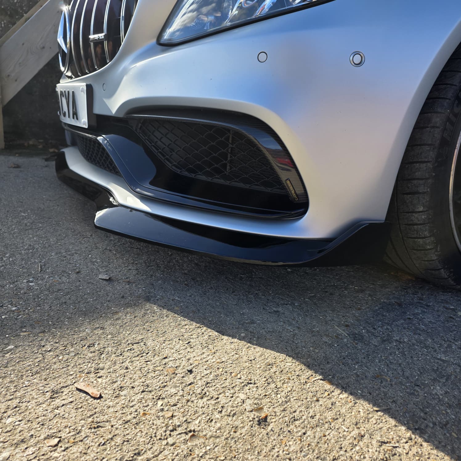Carbon Fibre Front Fog Trims (2 Pieces) for Mercedes W205 C63 15-18 - Carbon Factory