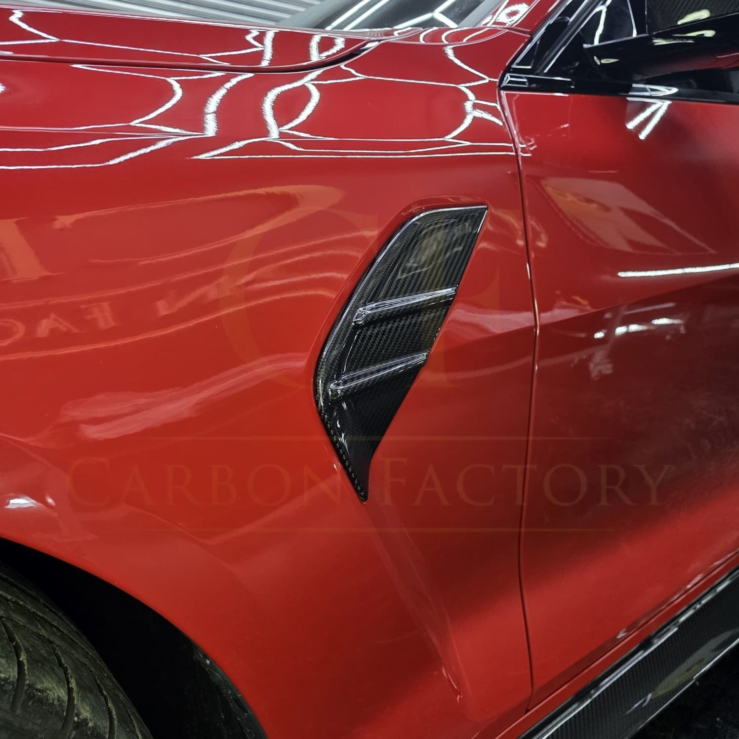 Pre-Preg Carbon Fibre Replacement Side Fender Trim for BMW G82 G83 M4 21-Present - Carbon Factory