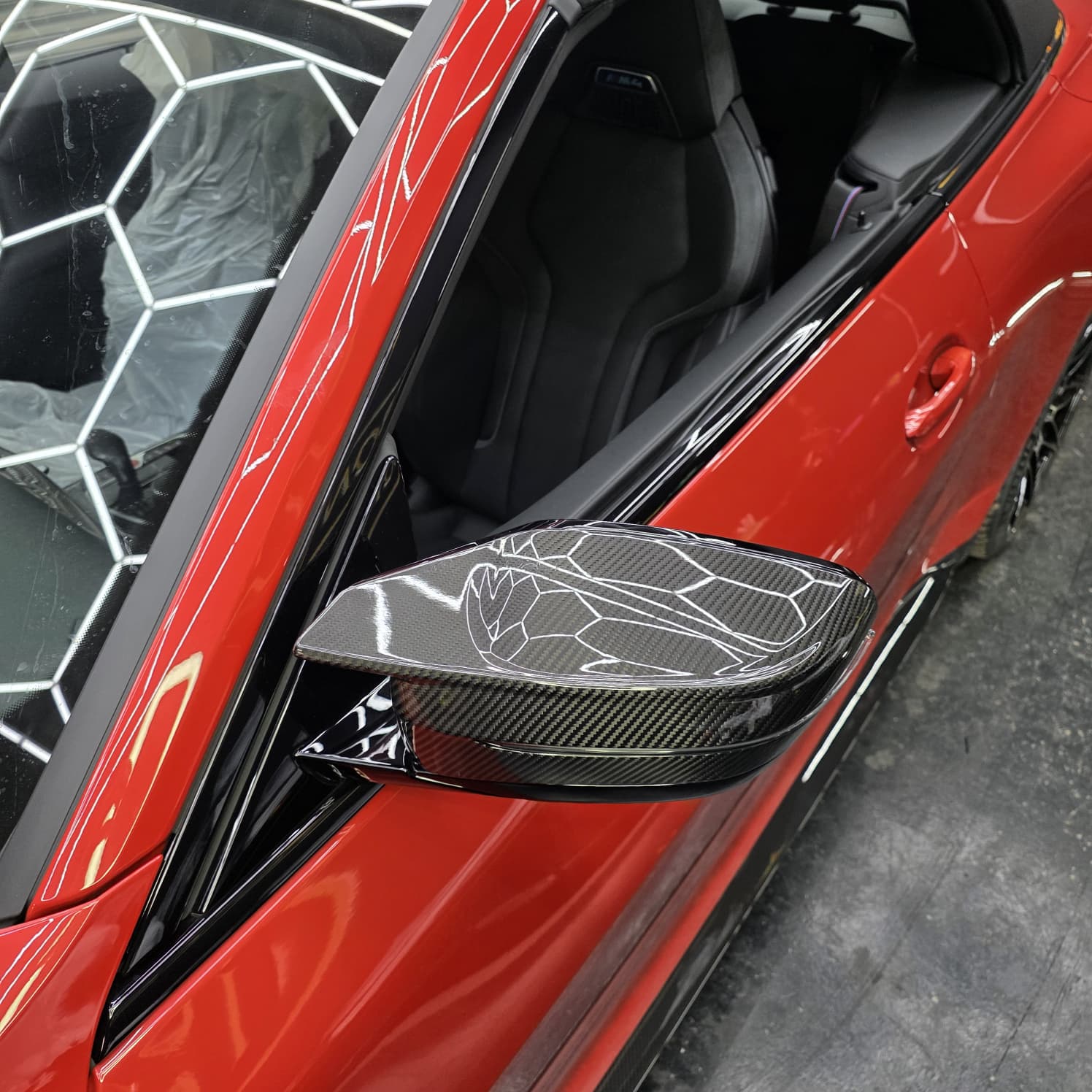 Pre-Preg Carbon Fibre Replacement Mirror Covers for BMW G87 M2 G80 M3 G82 G83 M4 20-Present - Carbon Factory