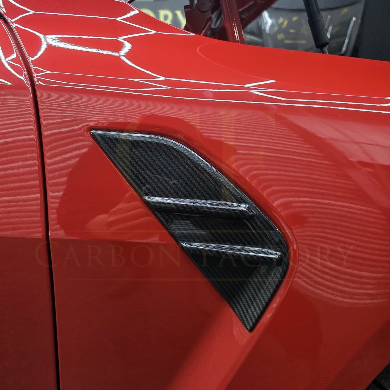 Pre-Preg Carbon Fibre Replacement Side Fender Trim for BMW G82 G83 M4 21-Present - Carbon Factory