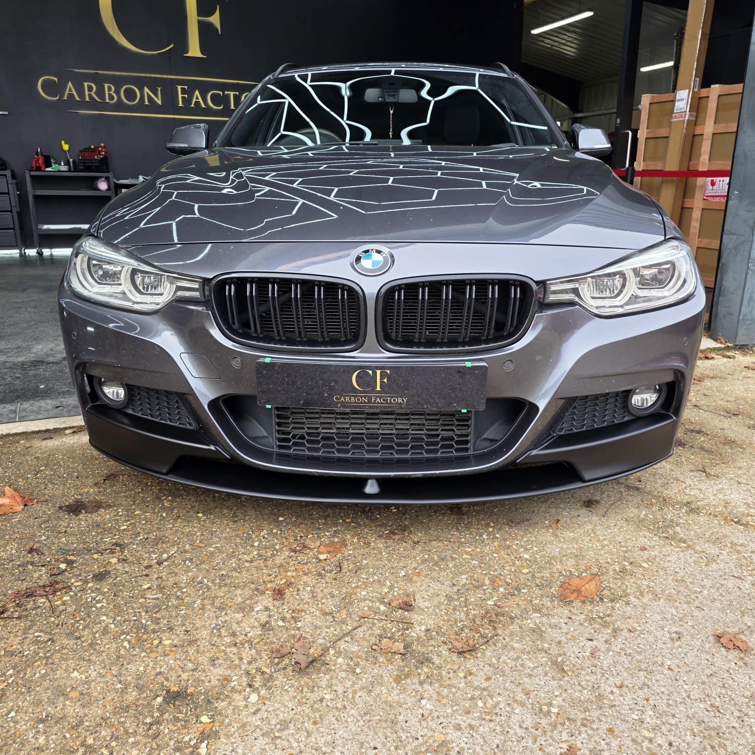 MP Style Matt Black Front Splitter for BMW F30 F31 3 Series M Sport 12-19 - Carbon Factory
