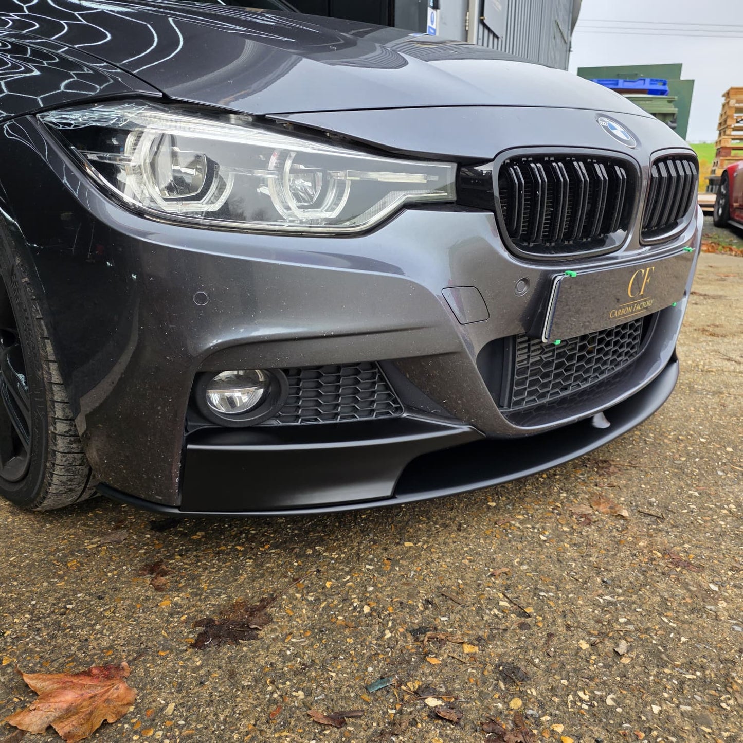 MP Style Matt Black Front Splitter for BMW F30 F31 3 Series M Sport 12-19