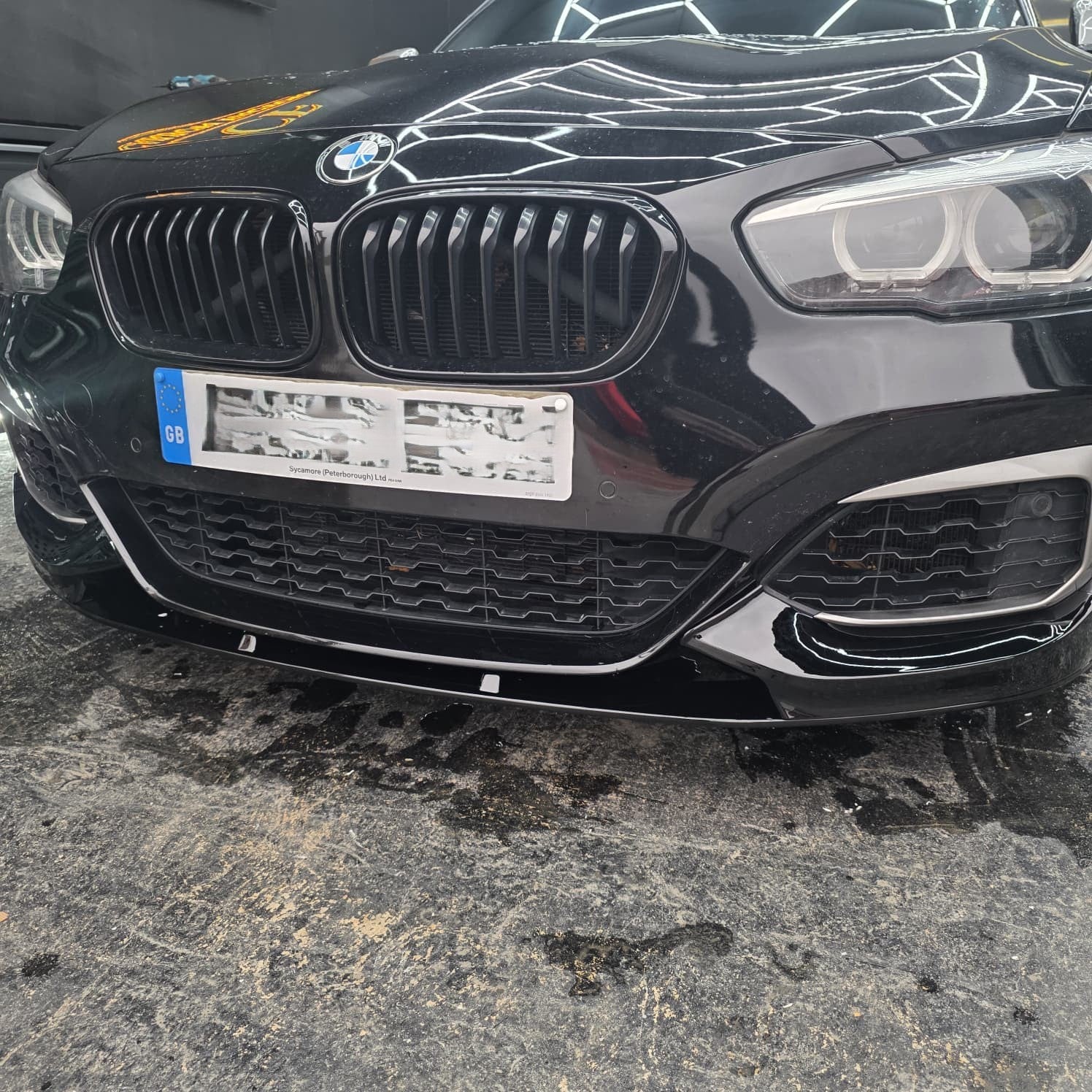 MP Style Gloss Black Front Splitter for BMW F20 F21 1 Series LCI 15-19 - Carbon Factory