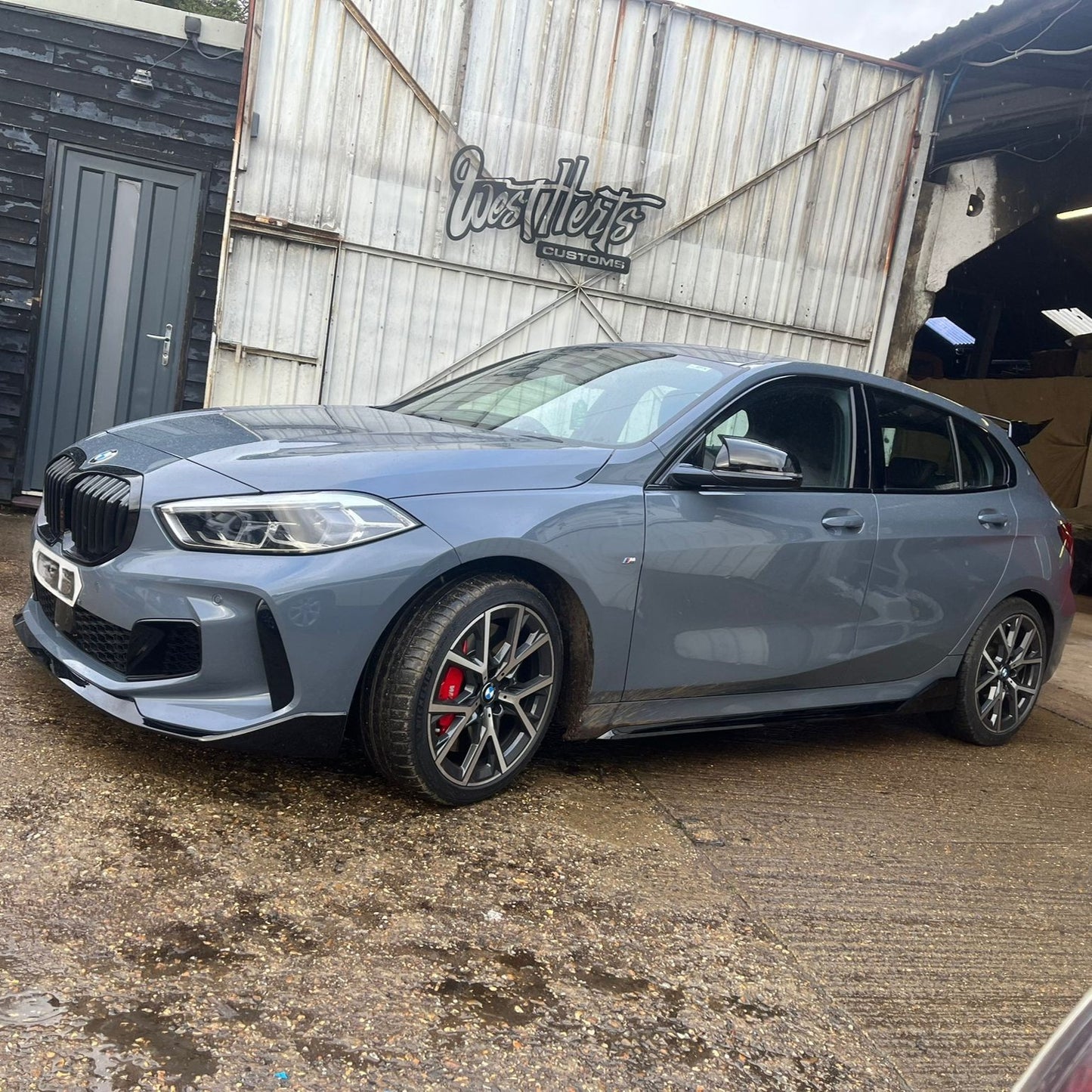 MP Style Gloss Black Front Splitter for BMW F40 1 Series 19-24