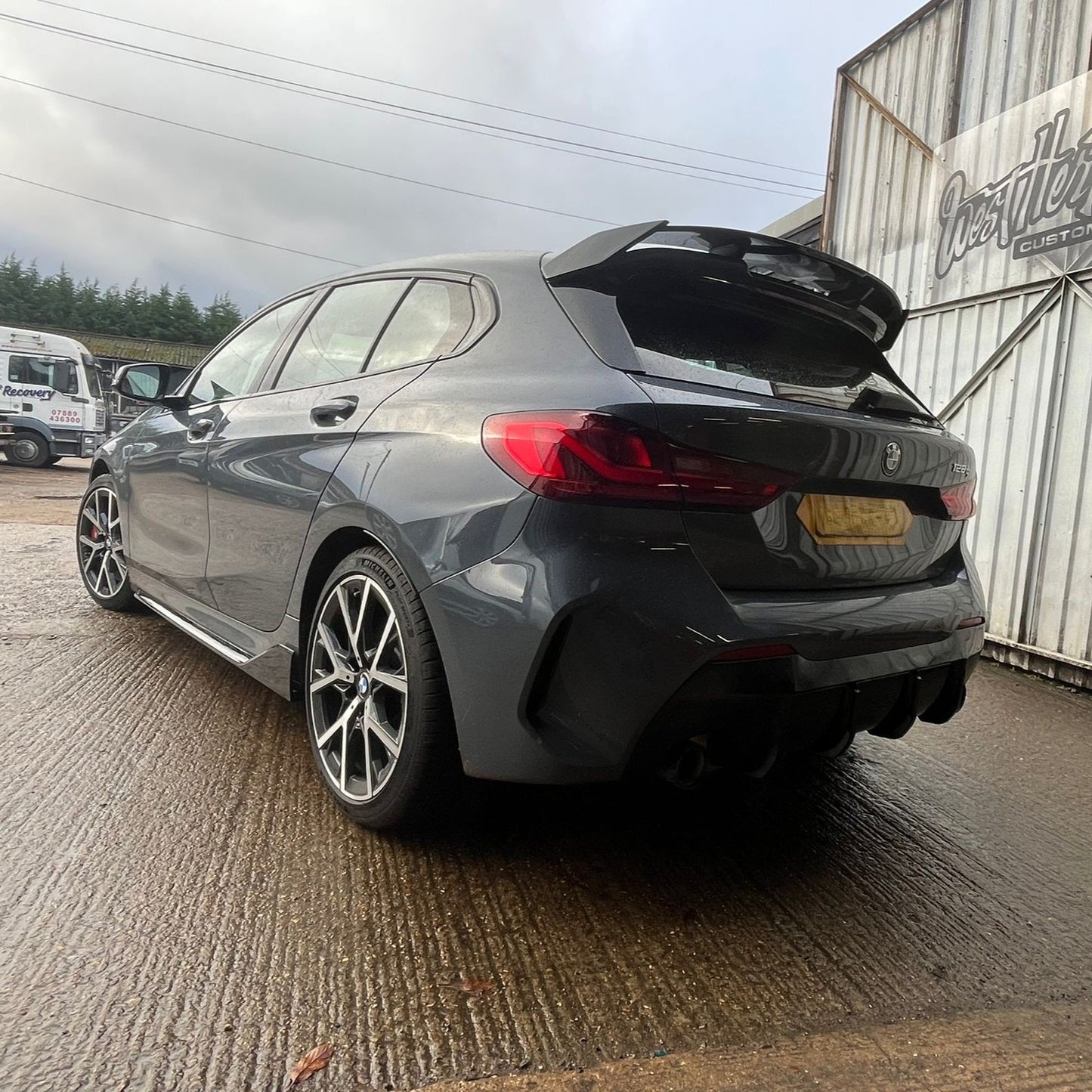 MP Style Gloss Black Rear Diffuser for BMW F40 1 Series 19-24 - Carbon Factory