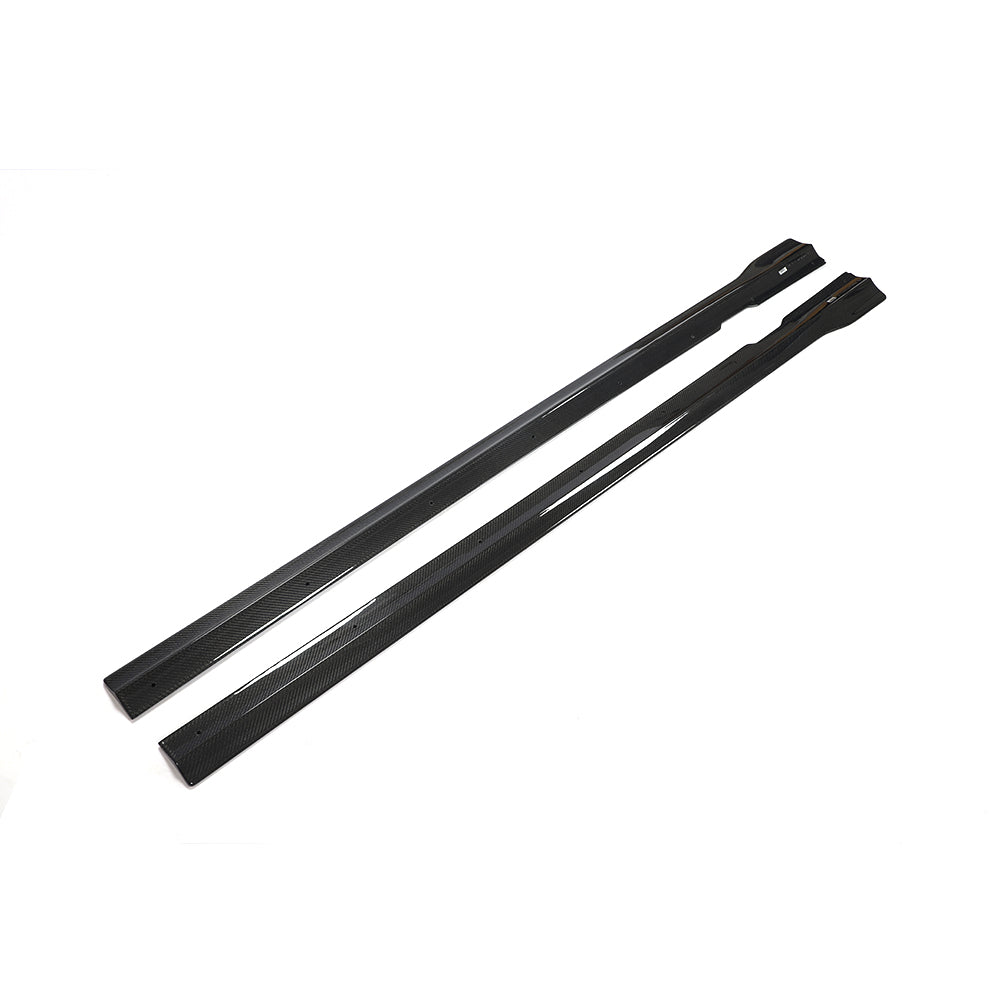 V Style Carbon Fibre Side Skirts for Mercedes W213 E43 E63 AMG Saloon 16-20
