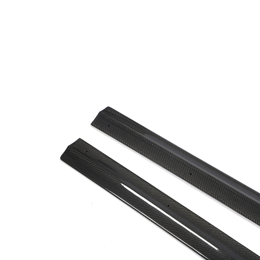 V Style Carbon Fibre Side Skirts for Mercedes W213 E43 E63 AMG Saloon 16-20
