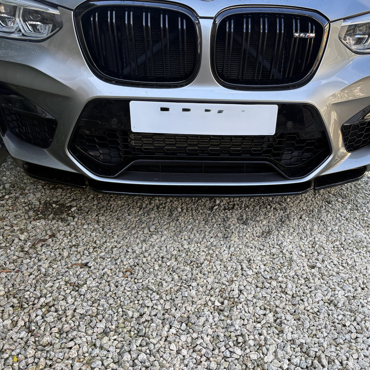V Style Gloss Black Front Splitter for BMW F97 X3M F98 X4M 18-21