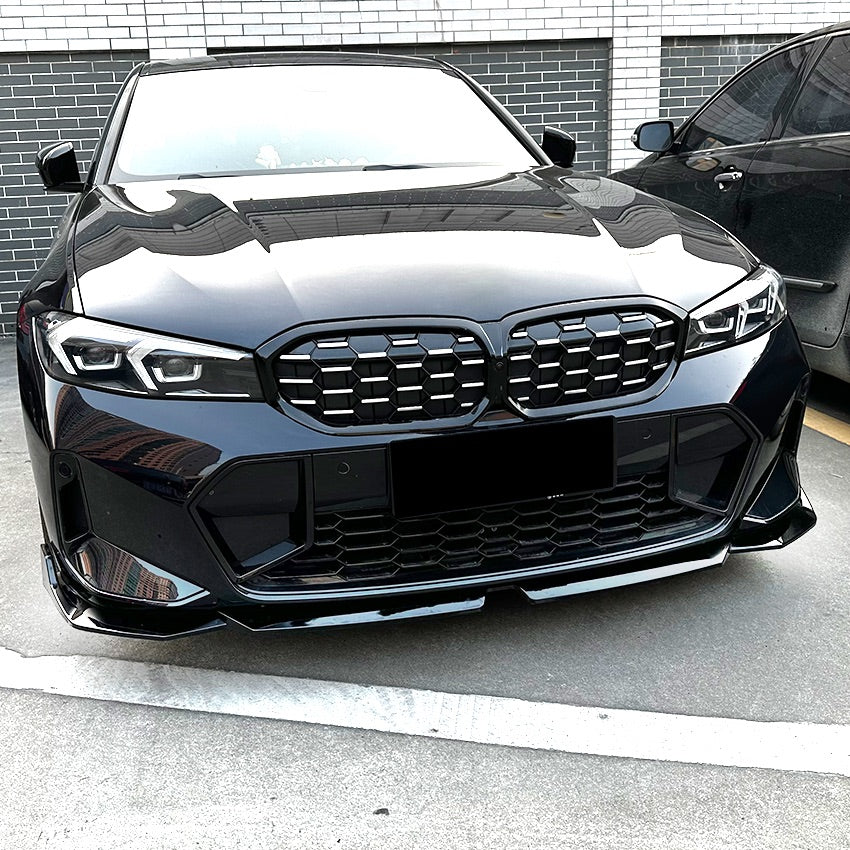 MP Style Gloss Black Front Splitter for BMW 3 Series G20 G21 LCI 23-Present - Carbon Factory