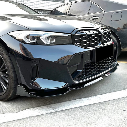 MP Style Gloss Black Front Splitter for BMW 3 Series G20 G21 LCI 23-Present - Carbon Factory