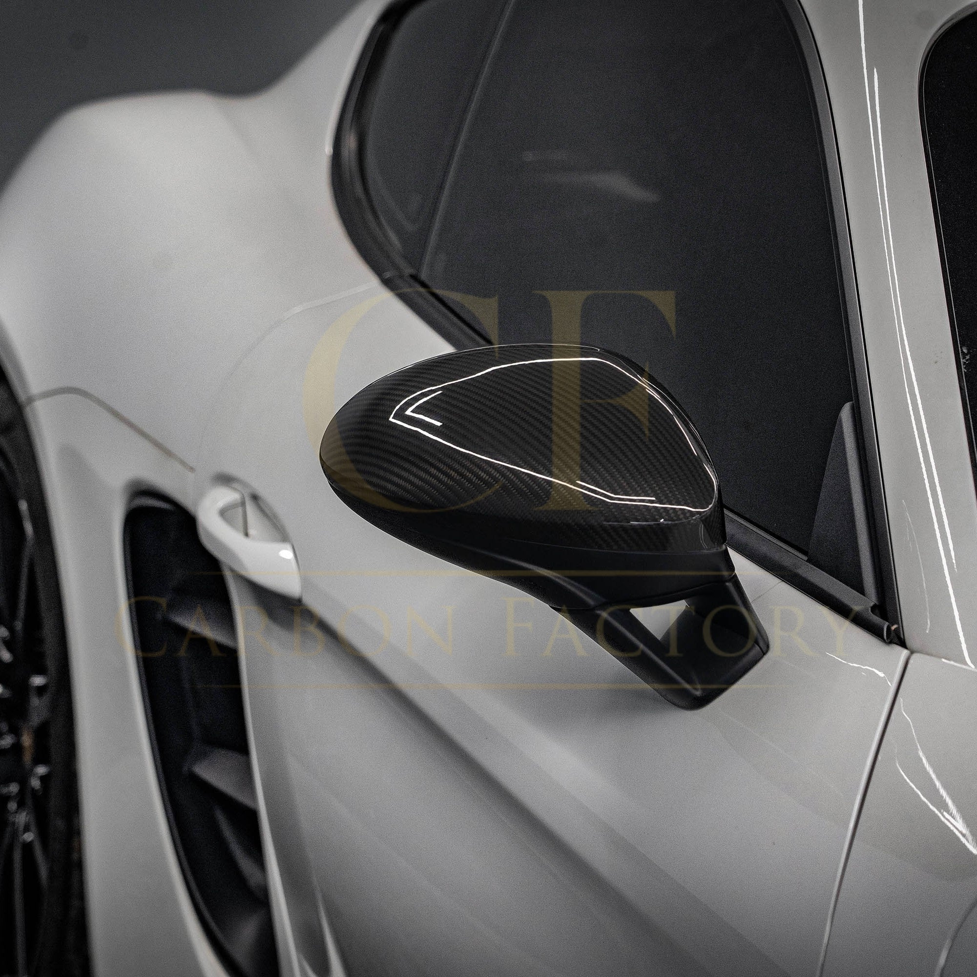 Pre-Preg Carbon Fibre Mirror Covers for Porsche 982 718 16-25 LHD - Carbon Factory