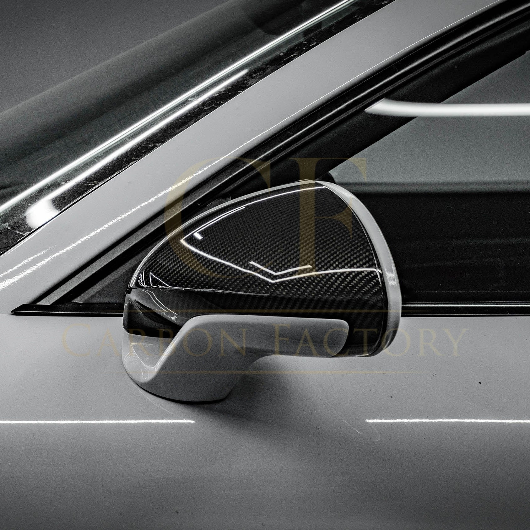 Pre-Preg Carbon Fibre Mirror Covers for Porsche 991 911 RS LHD 11-15 - Carbon Factory