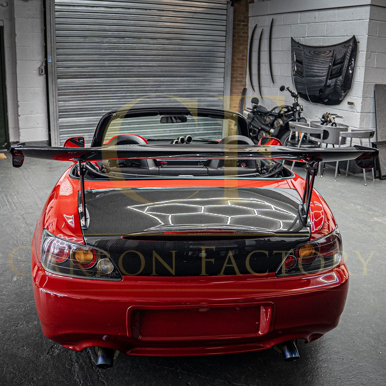 J's Racing Style Carbon Fibre GT Wing Spoiler for Honda S2000 99-09-Carbon Factory