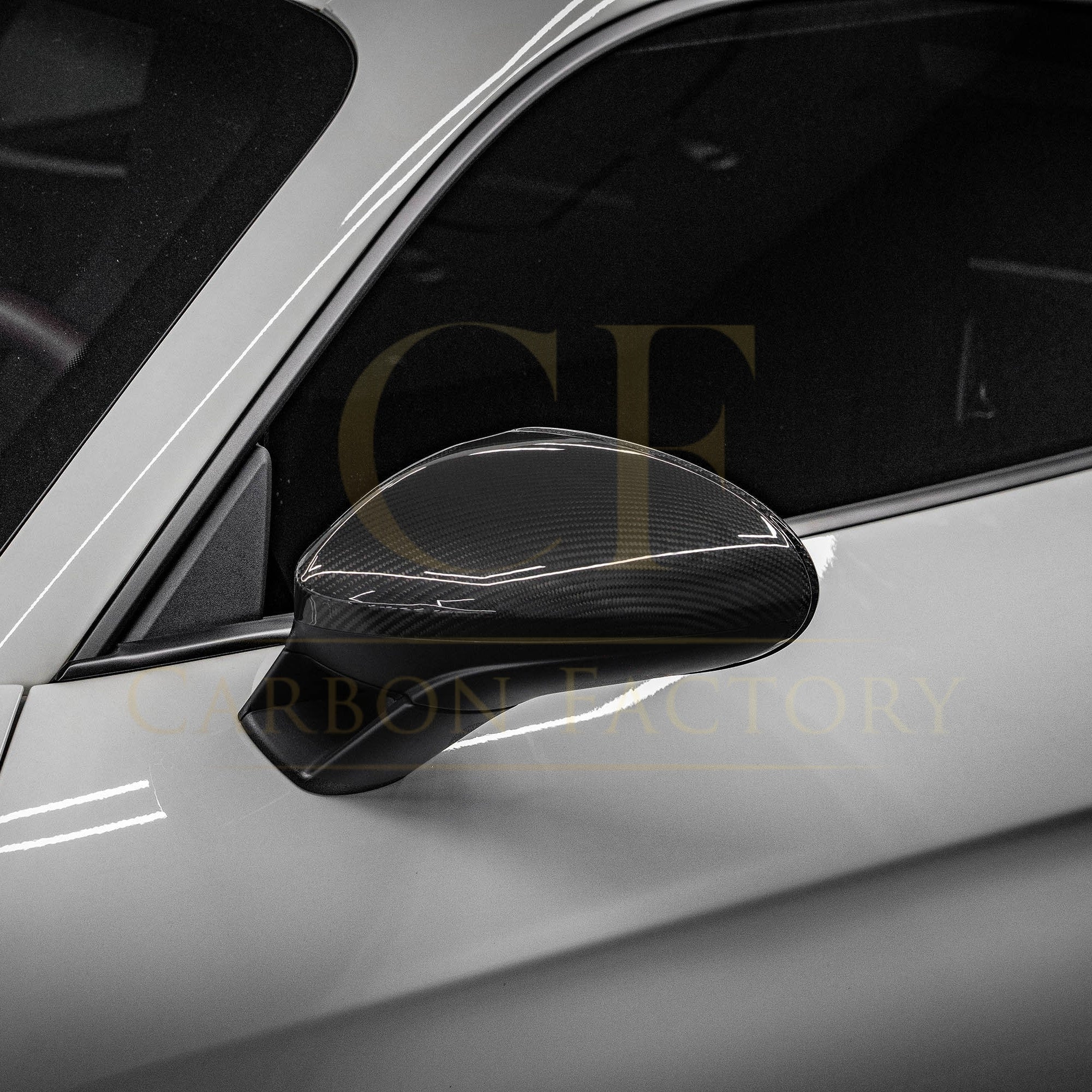 Pre-Preg Carbon Fibre Mirror Covers for Porsche 982 718 16-25 LHD - Carbon Factory