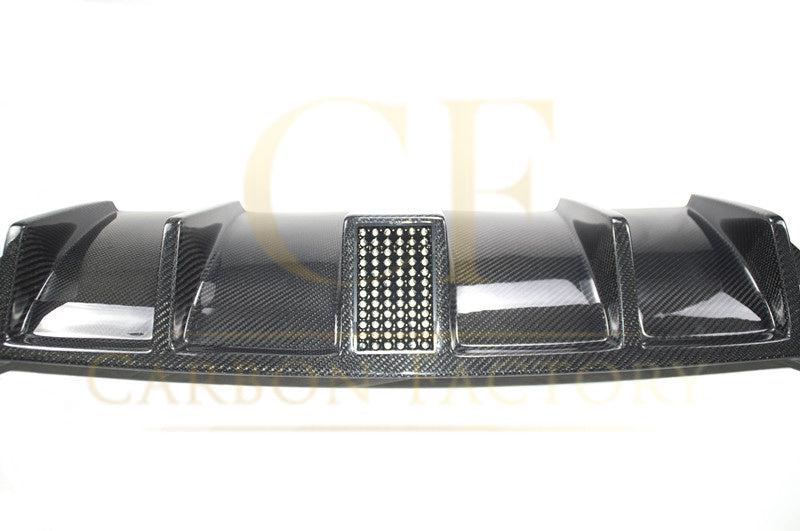 LED Carbon Fibre Rear Diffuser for Audi A3 S Line Saloon S3 17-19-Carbon Factory