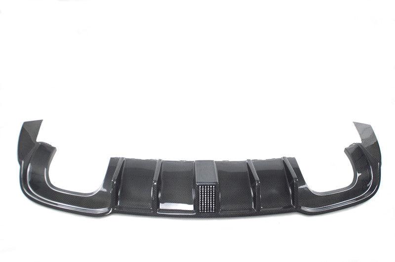 LED Carbon Fibre Rear Diffuser for Audi A3 S Line Saloon S3 17-19-Carbon Factory