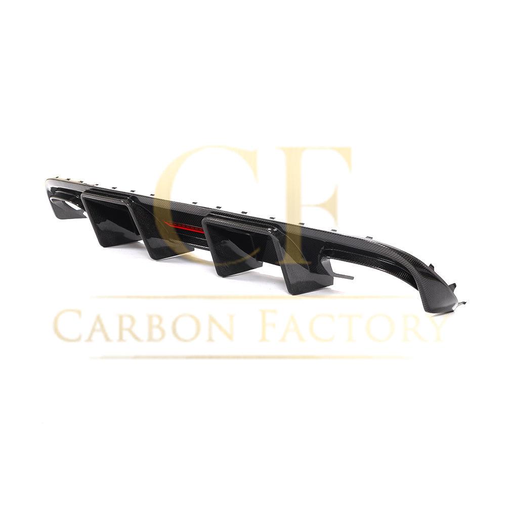 LED Style Carbon Fibre Rear Diffuser for Audi S4 A4 S Line B8 08-12-Carbon Factory