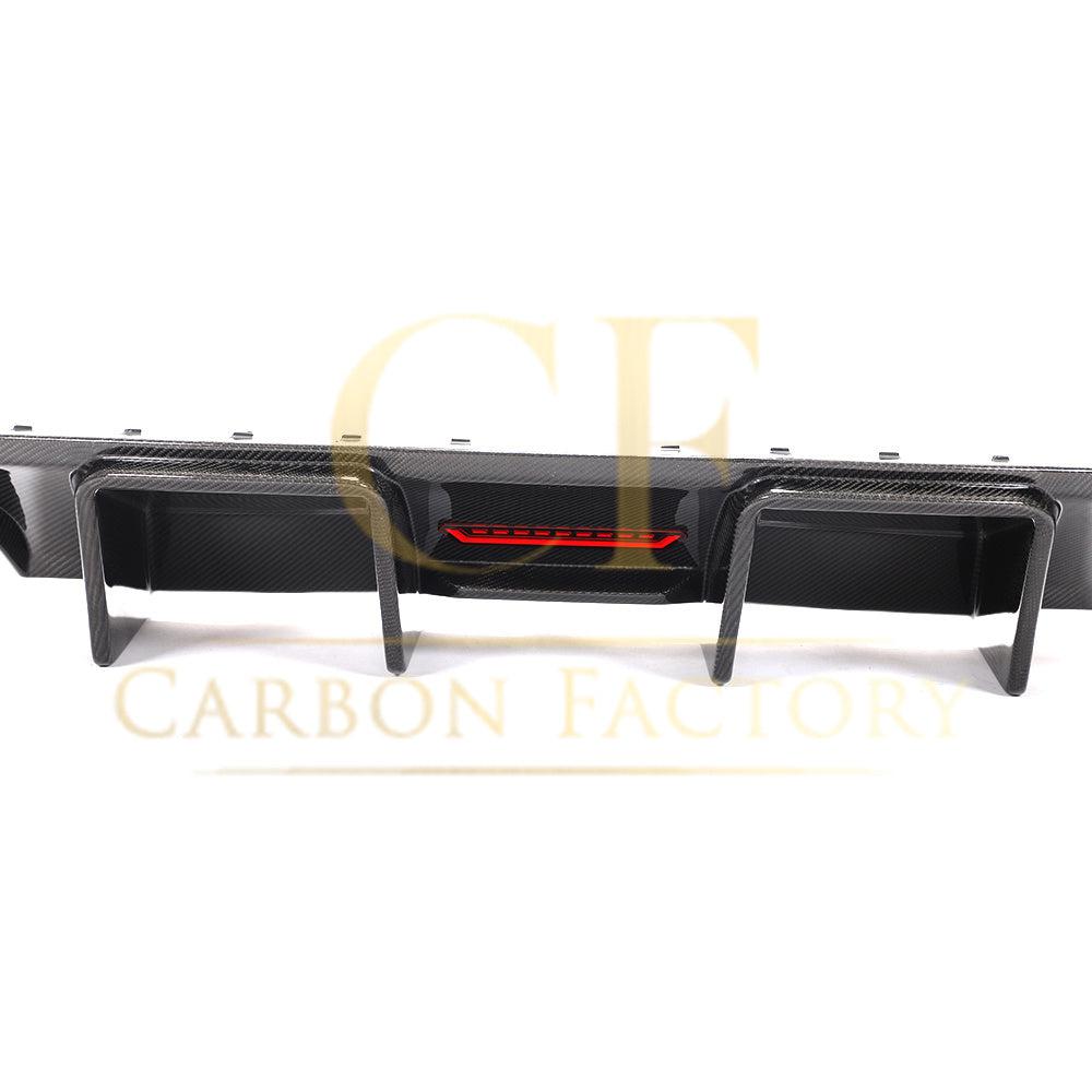LED Style Carbon Fibre Rear Diffuser for Audi S4 A4 S Line B8 08-12-Carbon Factory