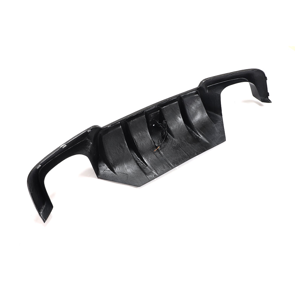 LED Style Carbon Fibre Rear Diffuser for BMW F10 5 Series 10-17-Carbon Factory