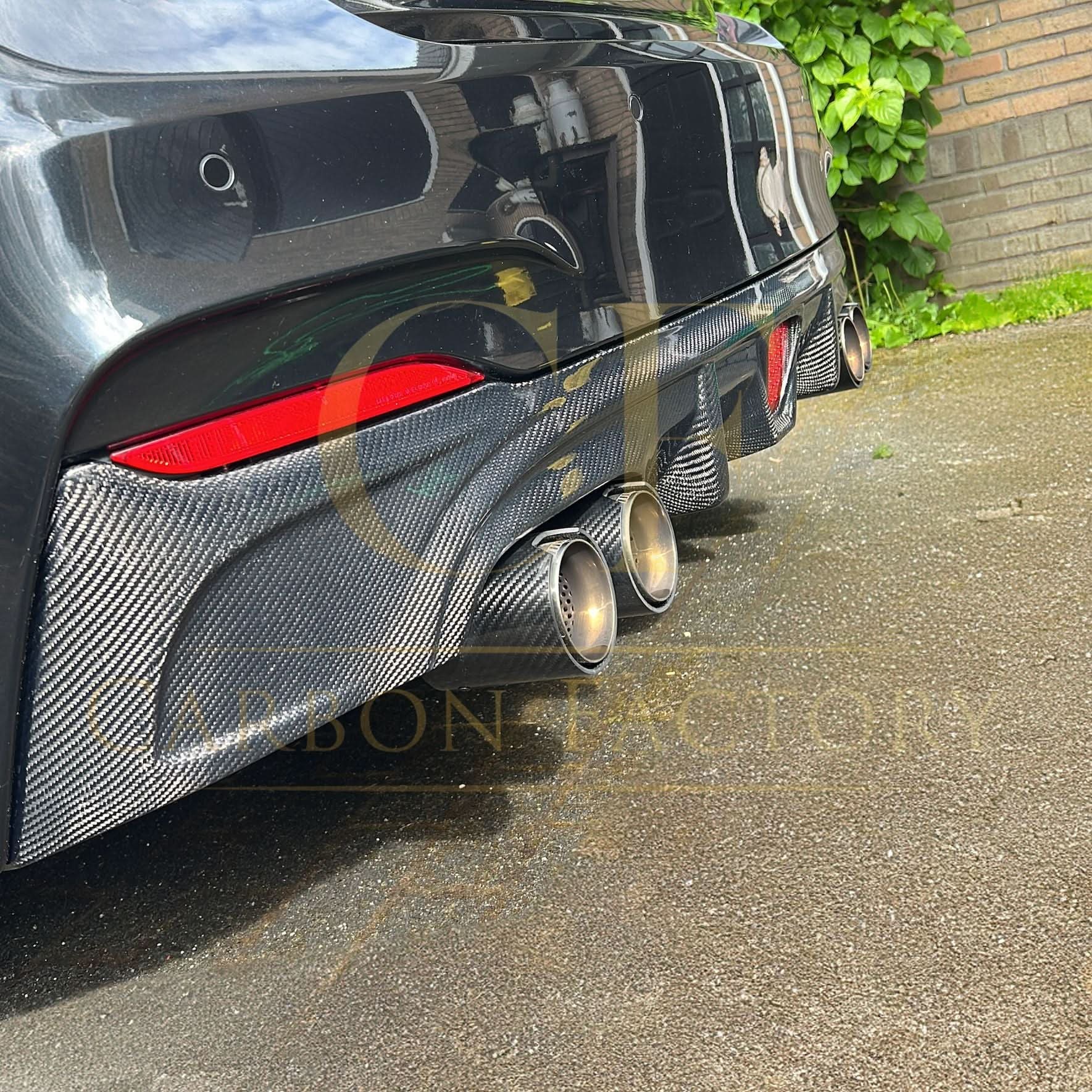 LED Style Carbon Fibre Rear Diffuser for BMW F22 2 Series M Sport 14-21 - Carbon Factory