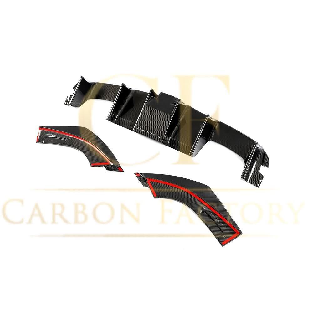LED Style Carbon Fibre Rear Diffuser for BMW F87 F87C M2 16-21 - Carbon Factory