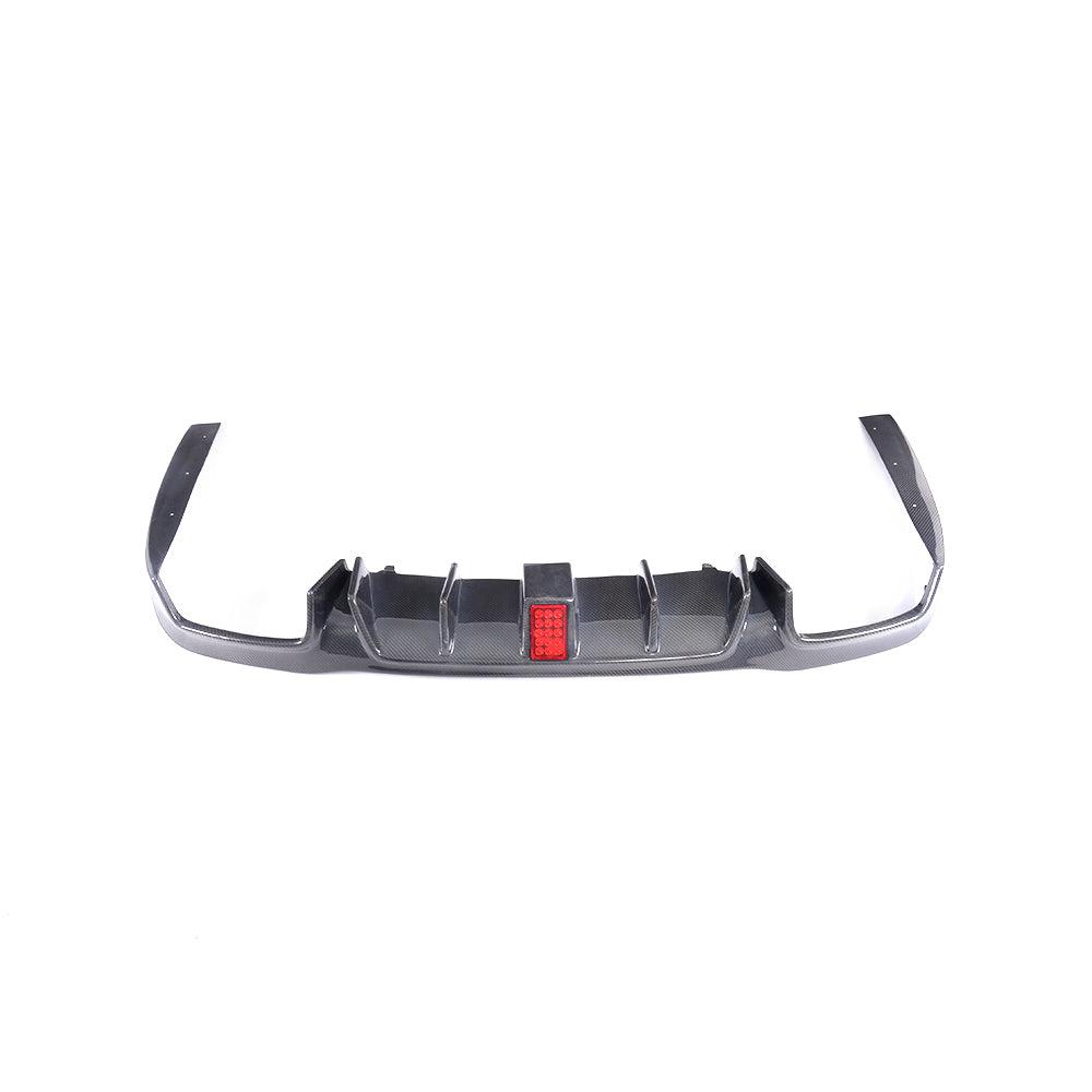 LED Style Carbon Fibre Rear Diffuser for Mercedes W213 E Class Saloon 16-18-Carbon Factory