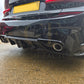 LED Style Gloss Black Rear Diffuser Quad Exhaust for BMW 3 Series G20 G21 Pre-LCI 19-22-Carbon Factory