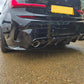 LED Style Gloss Black Rear Diffuser Quad Exhaust for BMW 3 Series G20 G21 Pre-LCI 19-22-Carbon Factory
