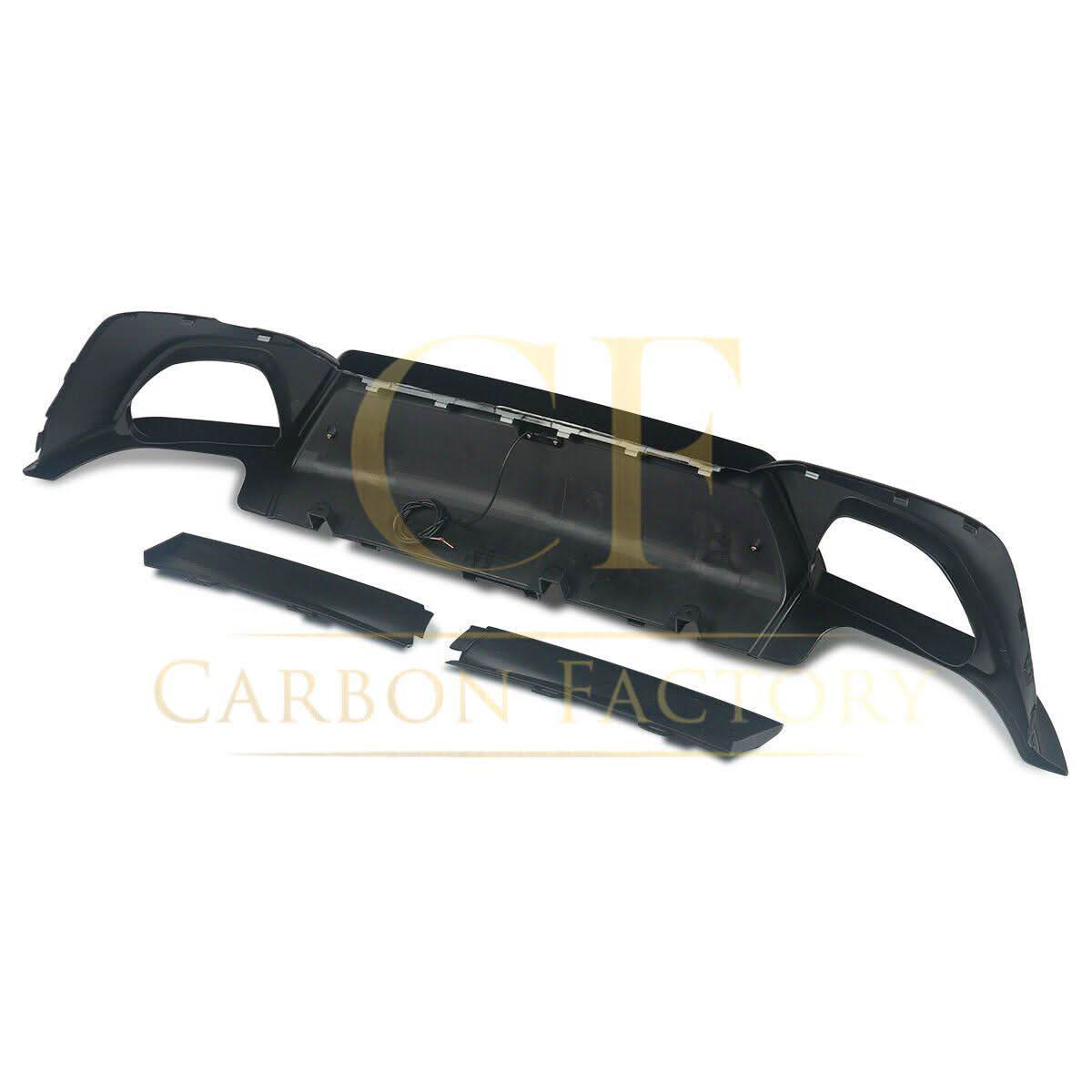 LED Style Gloss Black Rear Diffuser Quad Exhaust for BMW 3 Series G20 G21 Pre-LCI 19-22 - Carbon Factory