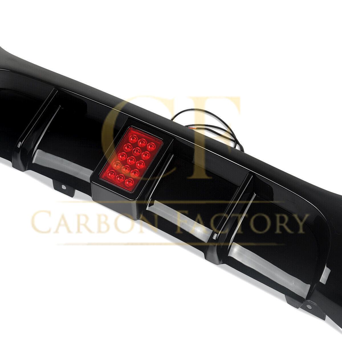 LED Style Gloss Black Rear Diffuser Twin Exhaust for BMW E90 E91 3 Series 05-13-Carbon Factory