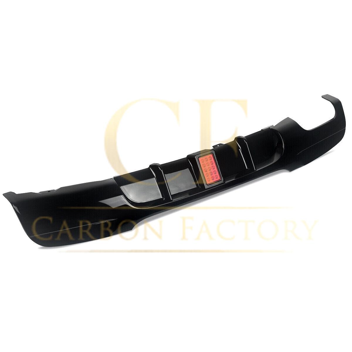LED Style Gloss Black Rear Diffuser Twin Exhaust for BMW E90 E91 3 Series 05-13-Carbon Factory