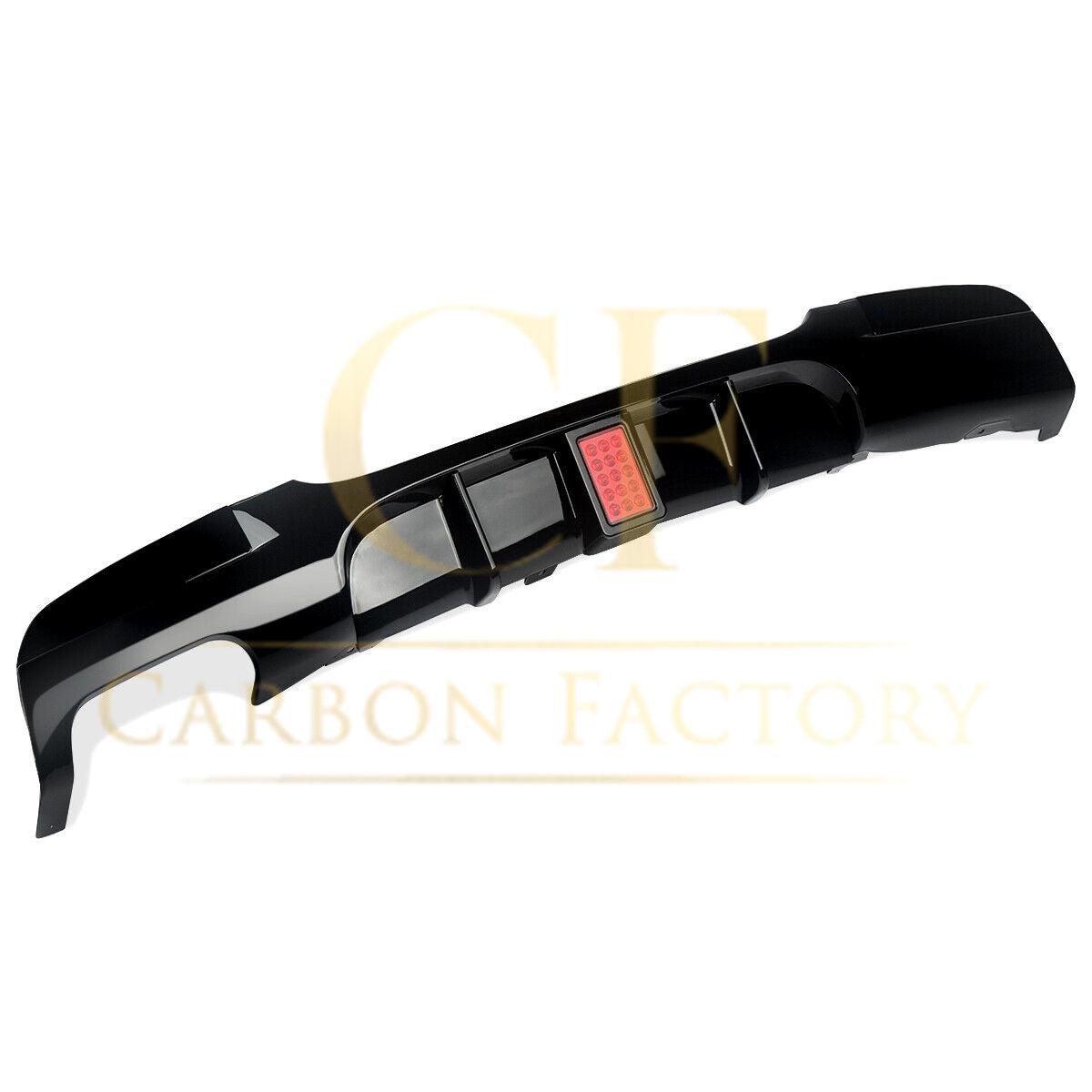 LED Style Gloss Black Rear Diffuser Twin Exhaust for BMW E90 E91 3 Series 05-13-Carbon Factory