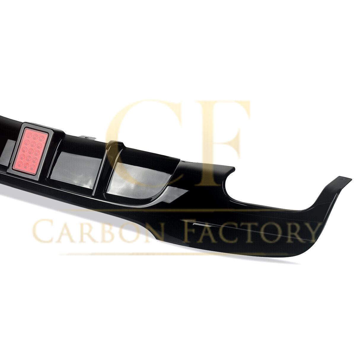 LED Style Gloss Black Rear Diffuser Twin Exhaust for BMW E90 E91 3 Series 05-13-Carbon Factory