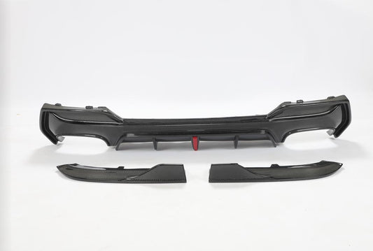 LED Style Pre-Preg Carbon Fibre Rear Diffuser for BMW 4 Series G22 G23 20-Present-Carbon Factory