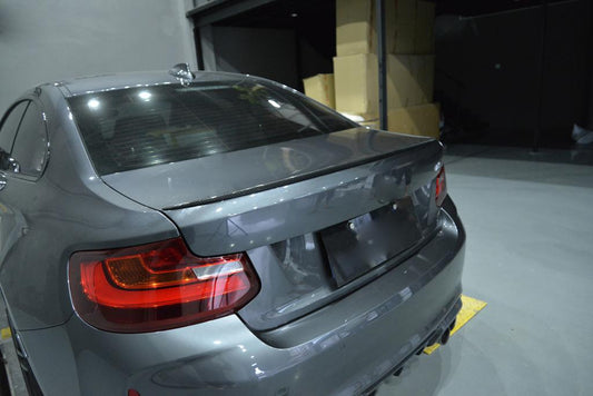 CF Style Carbon Fibre Boot Spoiler for BMW 2 Series F22 F87 M2 13-21-Carbon Factory