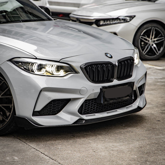 CF Style Pre-Preg Carbon Fibre Front Splitter for BMW F87 M2C 19-22-Carbon Factory