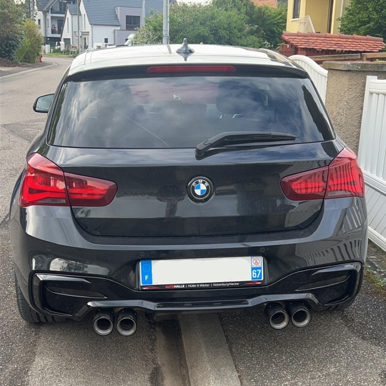 M2C Style Gloss Black Rear Diffuser for BMW F20 1 Series LCI 15-20-Carbon Factory