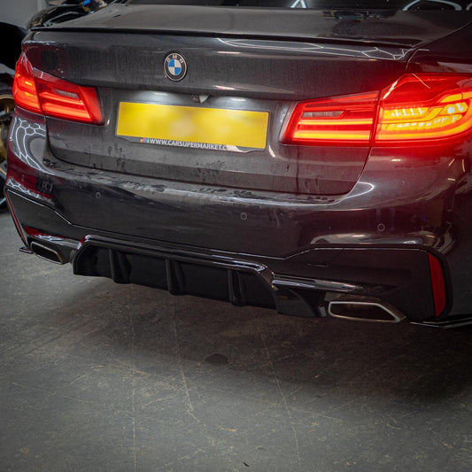 M5 Style Gloss Black Rear Diffuser for BMW G30 G31 5 Series M Sport 17-24-Carbon Factory